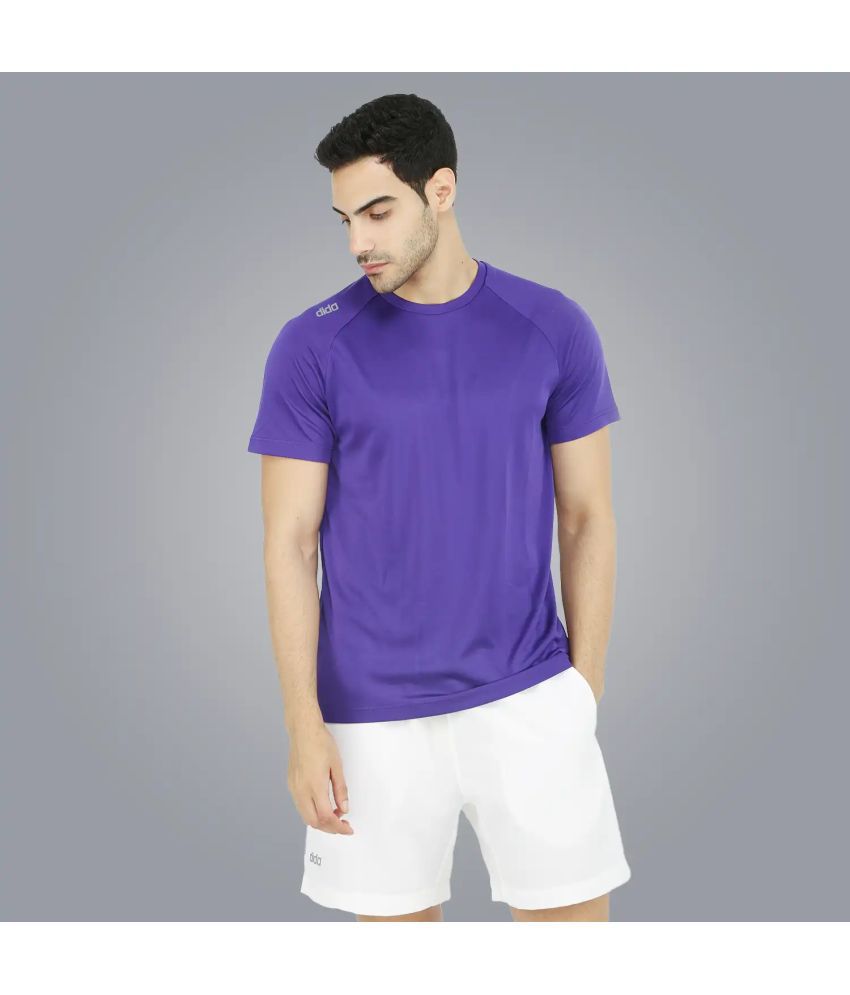     			Dida Sportswear Purple Polyester Regular Fit Men's Sports T-Shirt ( Pack of 1 )