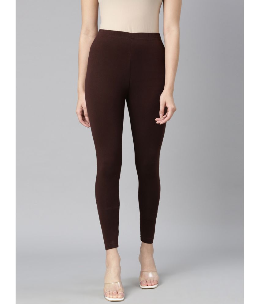     			Dixcy Slimz - Brown Cotton Blend Women's Leggings ( Pack of 1 )
