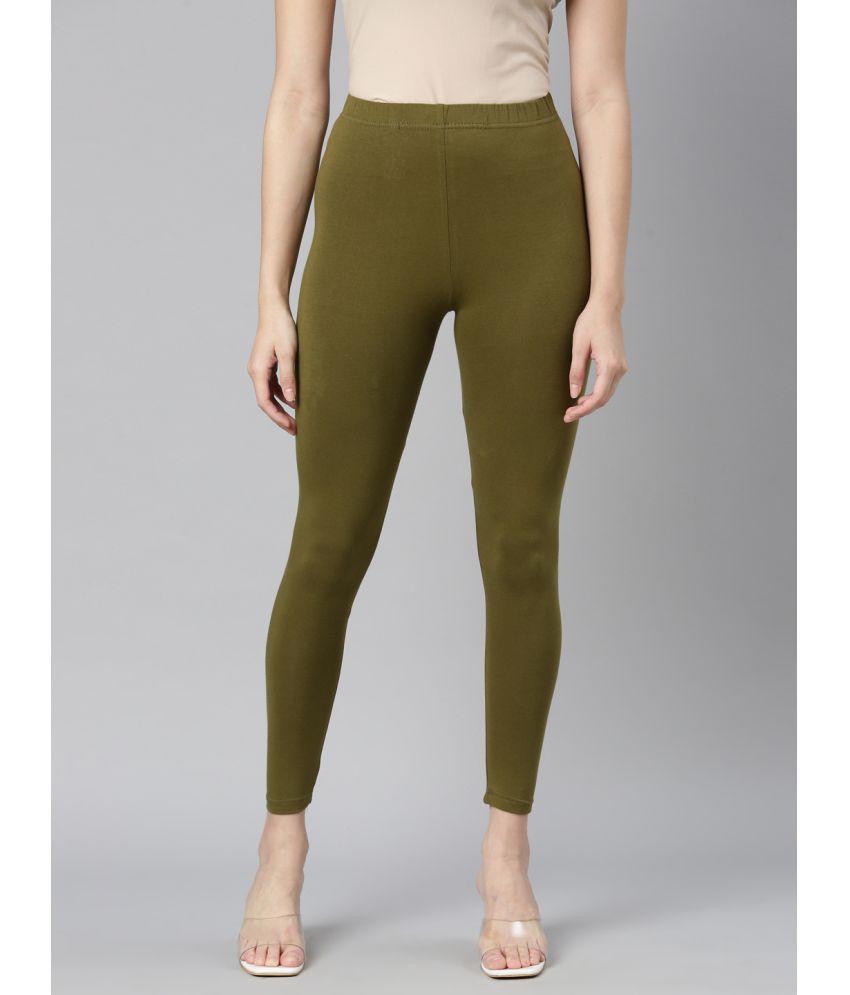     			Dixcy Slimz - Green Cotton Blend Women's Leggings ( Pack of 1 )