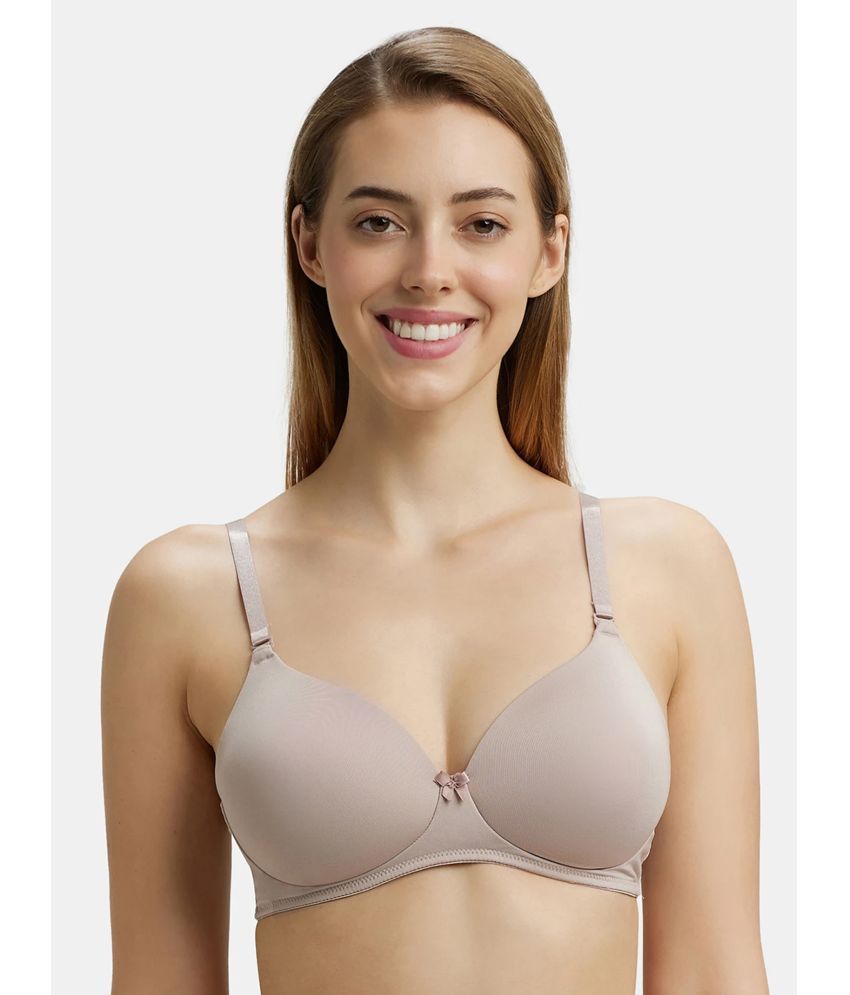     			Jockey Brown Nylon Lightly Padded Women's T-Shirt Bra ( Pack of 1 )