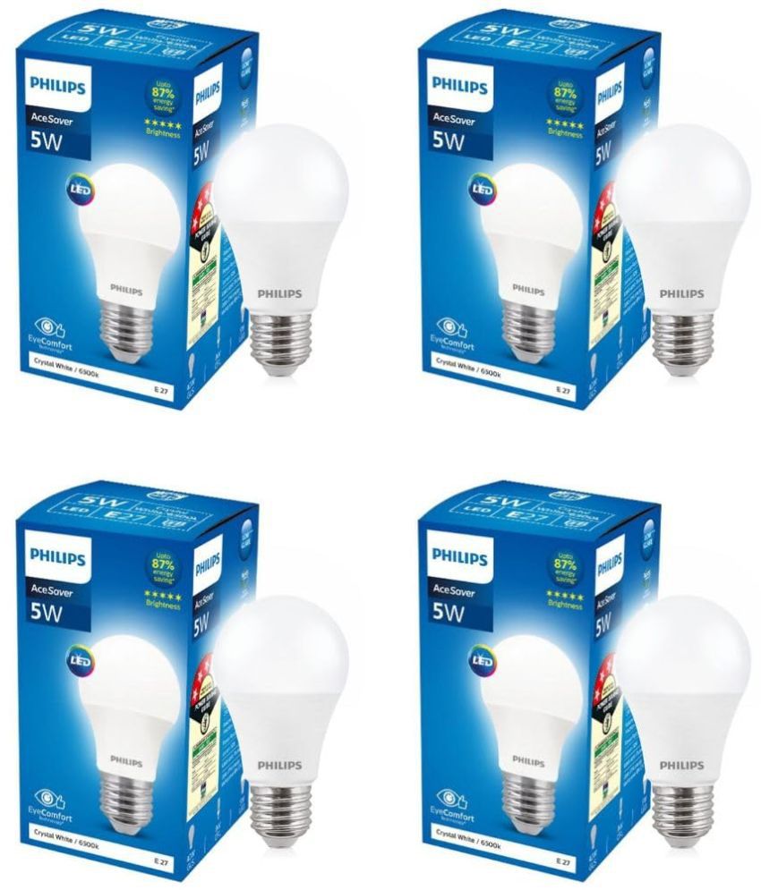     			Philips 5W Cool Day Light LED Bulb ( Pack of 4 )