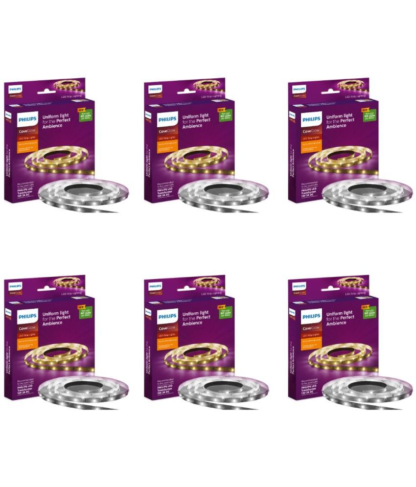     			Philips White 5Mtr LED Strip ( Pack of 6 )