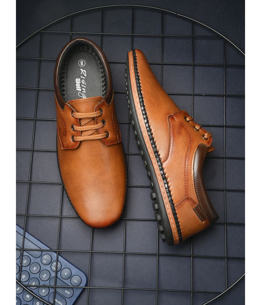     			Rising Wolf Synthetic Leather Lace Up Tan Men's Lifestyle Shoes