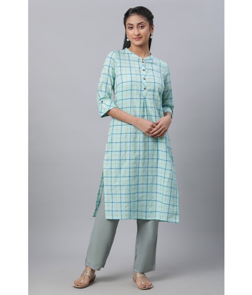     			Aurelia Cotton Dyed Straight Women's Kurti - Green ( Pack of 1 )