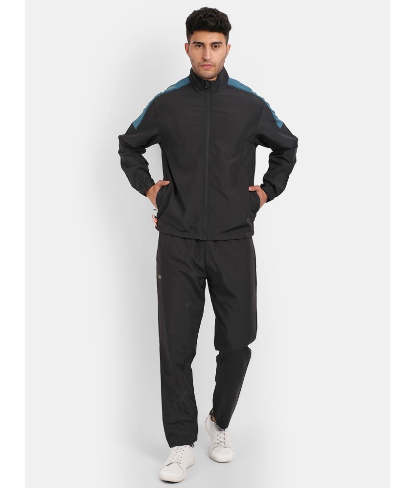     			Dida Sportswear Black Polyester Regular Fit Colorblock Men's Sports Tracksuit ( Pack of 1 )