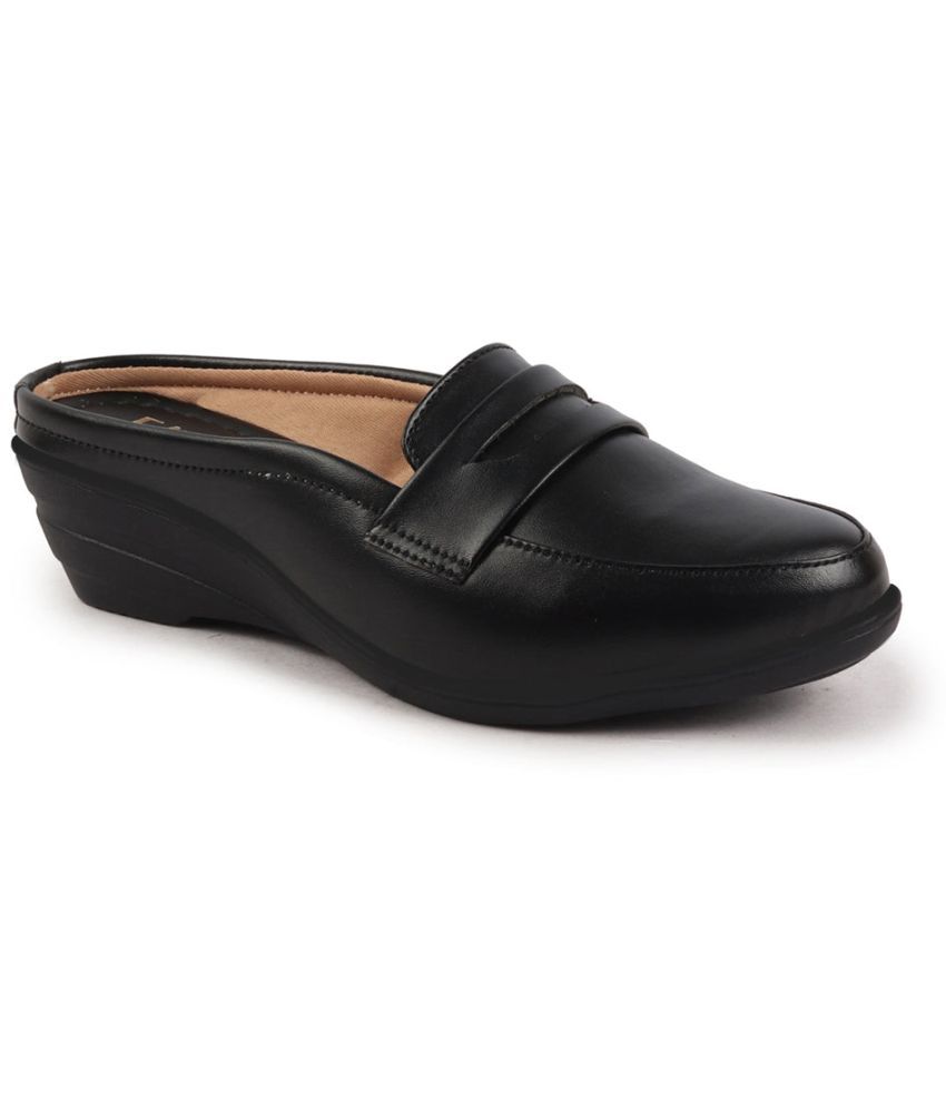     			Fausto Black Women's Mules Heels