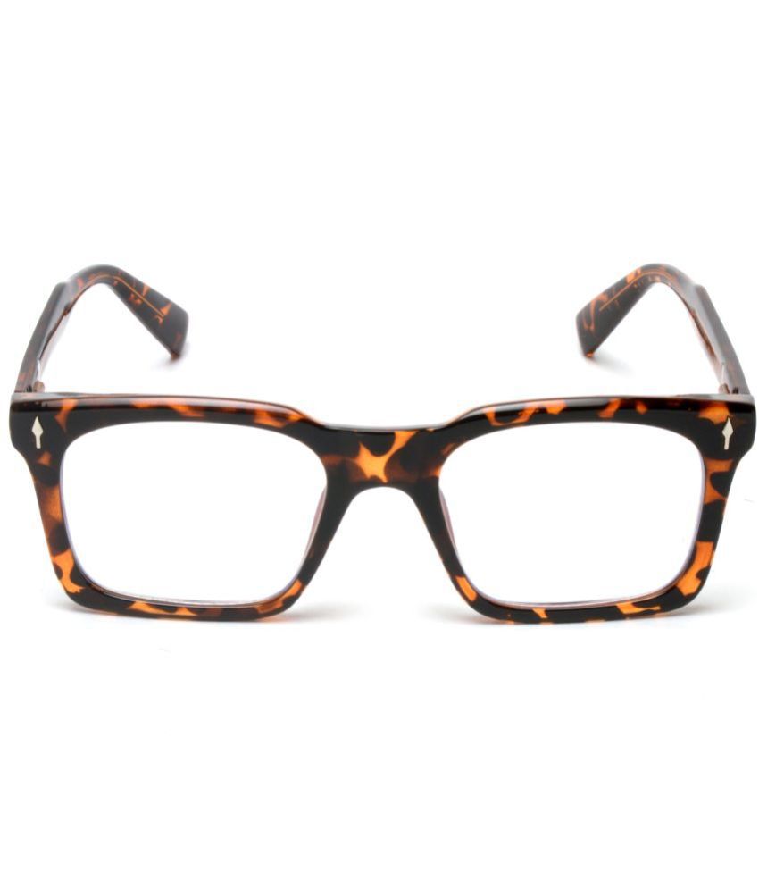     			OREADERS Brown Square Eyeglass Frame ( Pack of 1 )