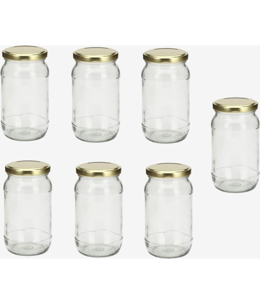     			Somil  Glass Container Glass Transparent Spice Container ( Set of 7 )