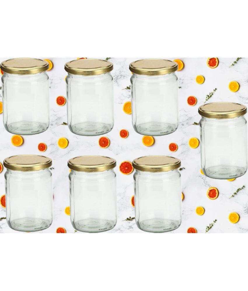     			Somil  Glass Container Glass Transparent Spice Container ( Set of 7 )