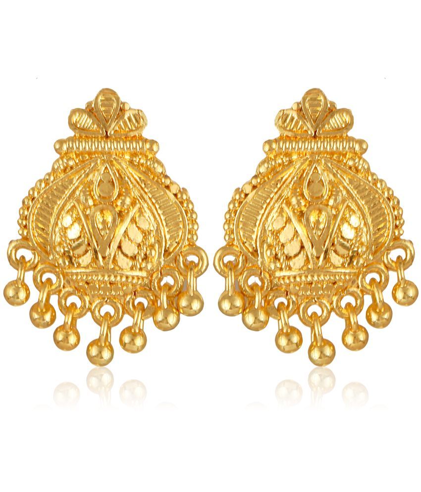     			VIVASTRI Golden Stud Earrings ( Pack of 1 )