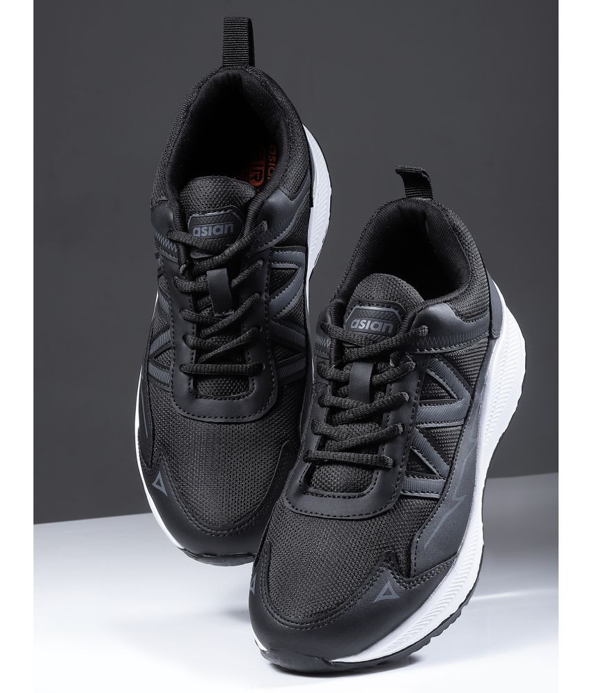     			ASIAN TURBO-06 Black Men's Sports Running Shoes