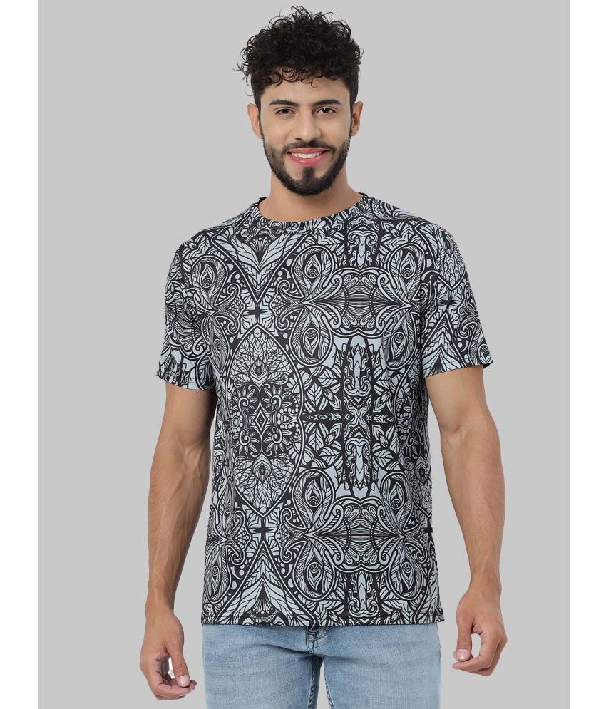     			Crastic Polyester Regular Fit Printed Half Sleeves Men's T-Shirt - Black ( Pack of 1 )