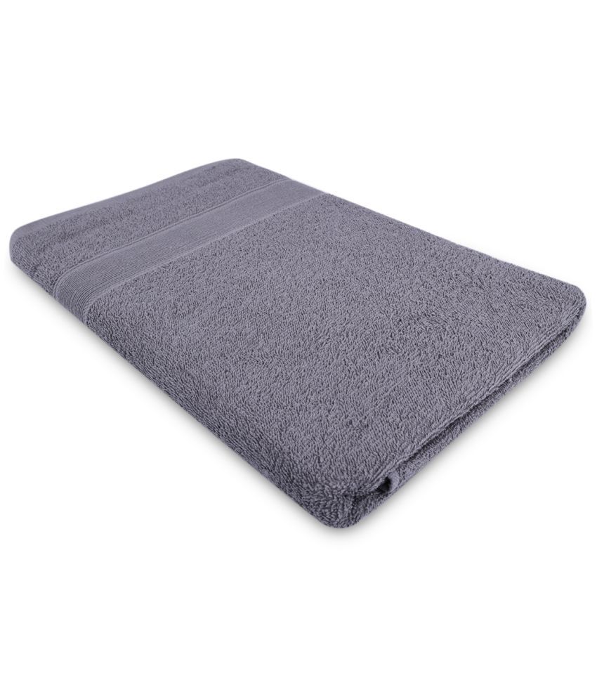     			Dollar Cotton Striped 500 -GSM Bath Towel ( Pack of 1 ) - Dark Grey