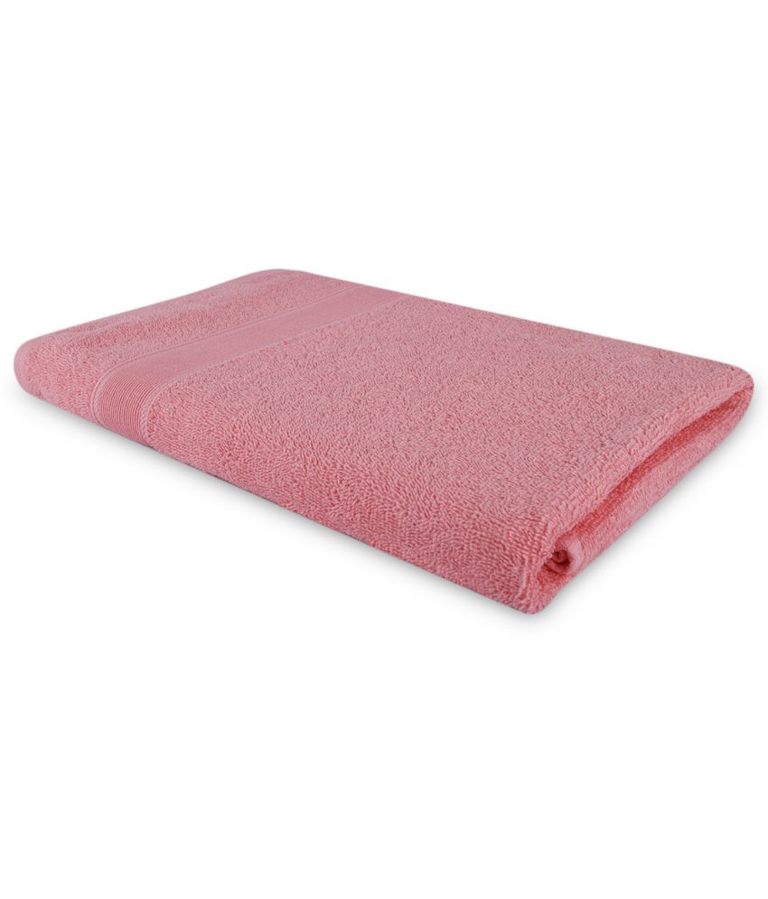     			Dollar Cotton Striped 500 -GSM Bath Towel ( Pack of 1 ) - Pink