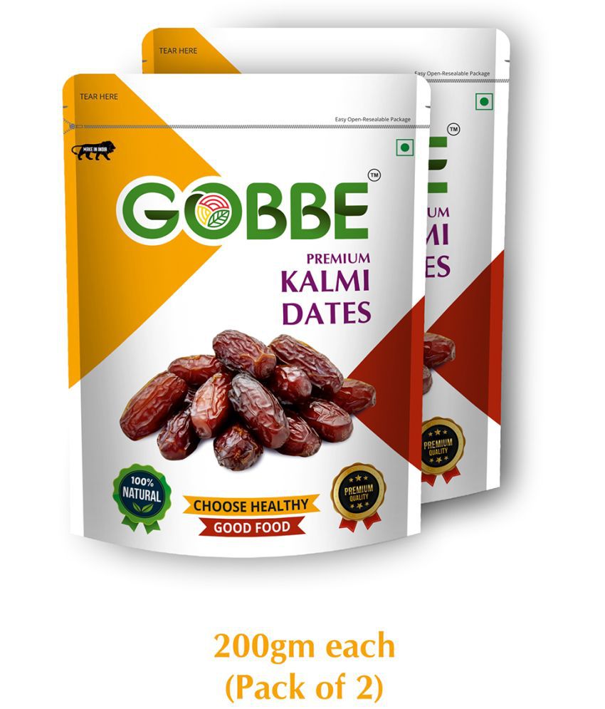     			GOBBE Kalmi Dates 400 g Pack of 2