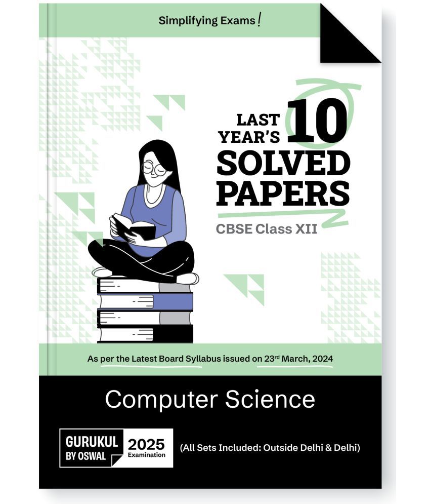     			Gurukul By Oswal Computer Science Last Years 10 Solved Papers for CBSE Class 12 Exam 2025 -Yearwise Board Solutions for Computer Science, All Sets Del