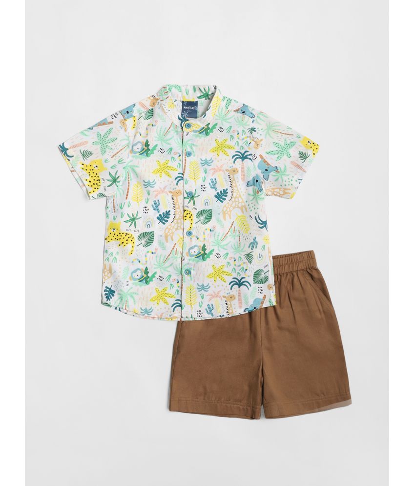     			Nauti Nati Multicolor Polyester Boys Shirt & Shorts ( Pack of 1 )