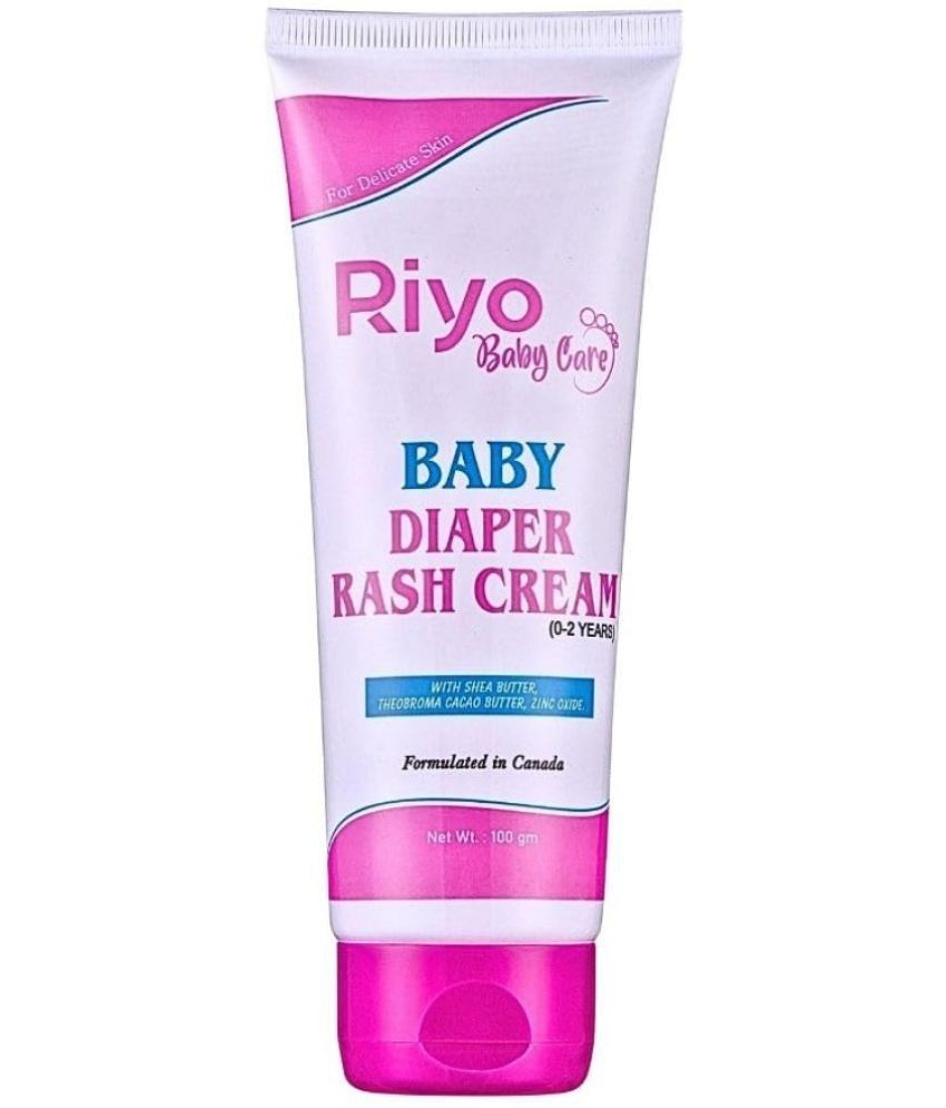     			Riyo Herbs Baby Diaper Rash Cream with Shea Butter, Vitamin E, Provide Protection Against Diaper Rashes & Heals Affected Area, For Newly Born Babies & Extra Sensitive Skin Types, 100gm