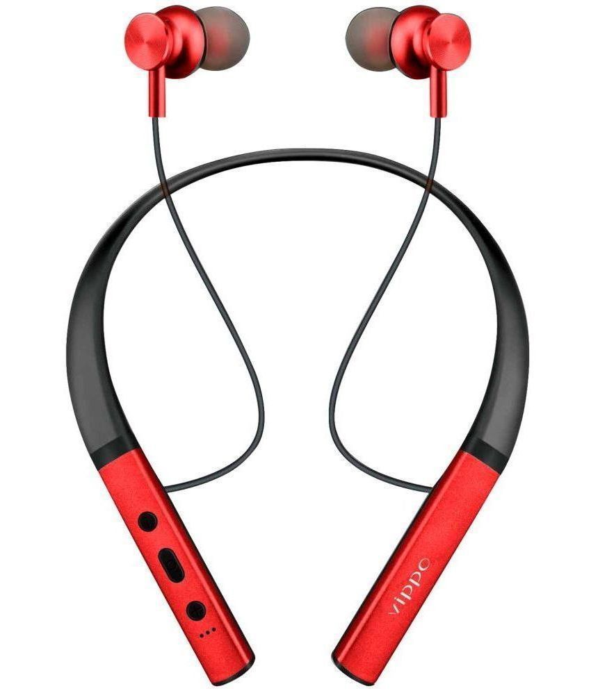     			Vippo Classic In-the-ear Bluetooth Headset with Upto 30h Talktime Foldable Collapsible - Red