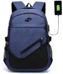 OMRON BAGS Blue Polyester Backpack ( 30 litres )