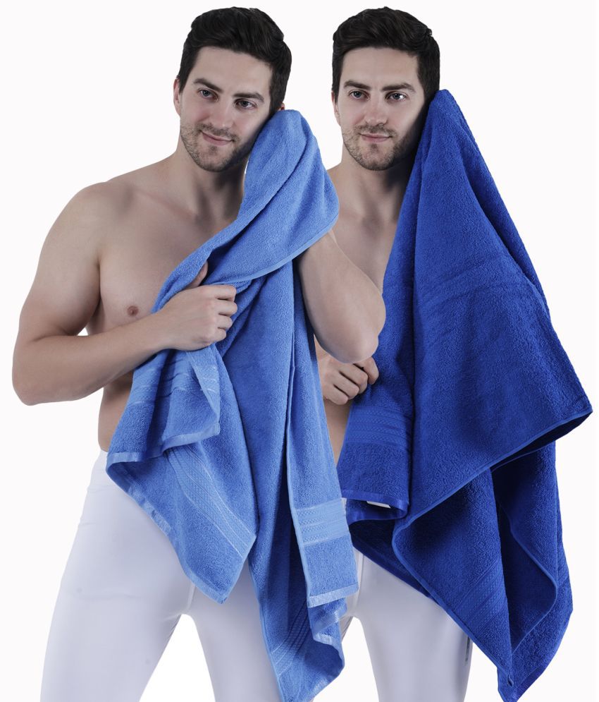    			Dollar Cotton Solid 500 -GSM Bath Towel ( Pack of 2 ) - Multicolor