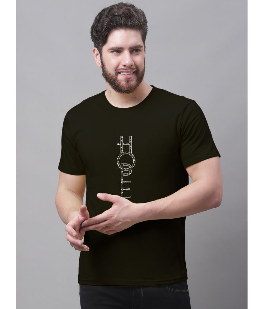     			Friskers 100% Cotton Slim Fit Printed Half Sleeves Men's T-Shirt - Black ( Pack of 1 )