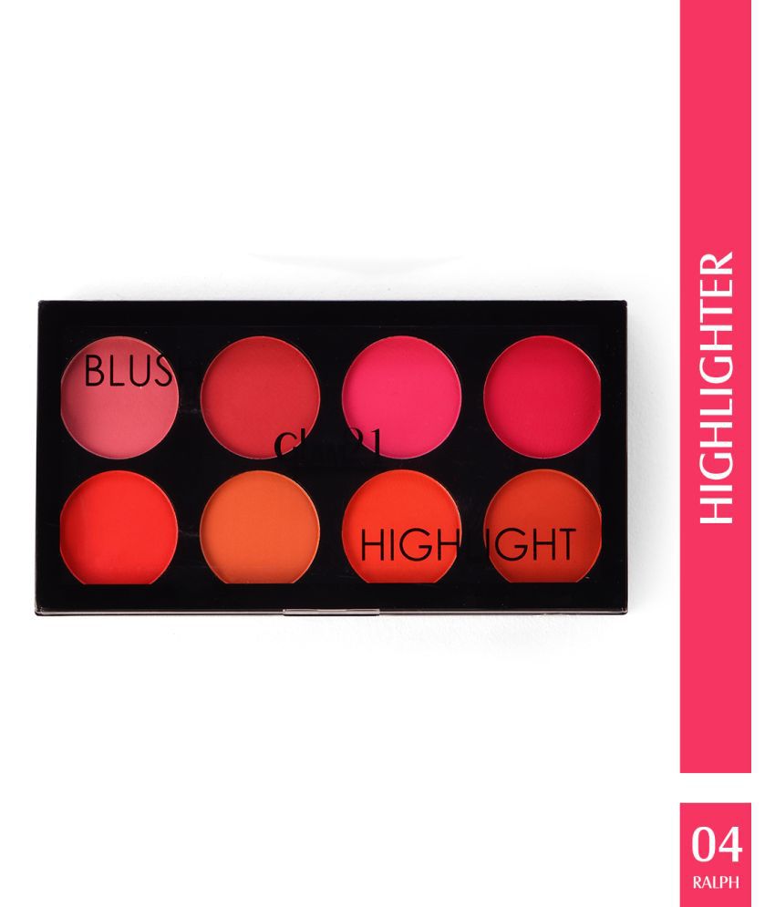     			Glam21 Blush Highlighter Palette Silky pigments for long lasting Shimmer look 24gm Ralph-04