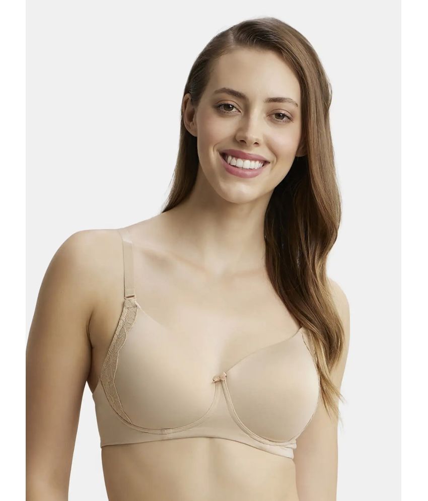     			Jockey 1816 Wirefree Padded Soft Touch Microfiber Nylon Elastane Multiway T-Shirt Bra - Light Skin