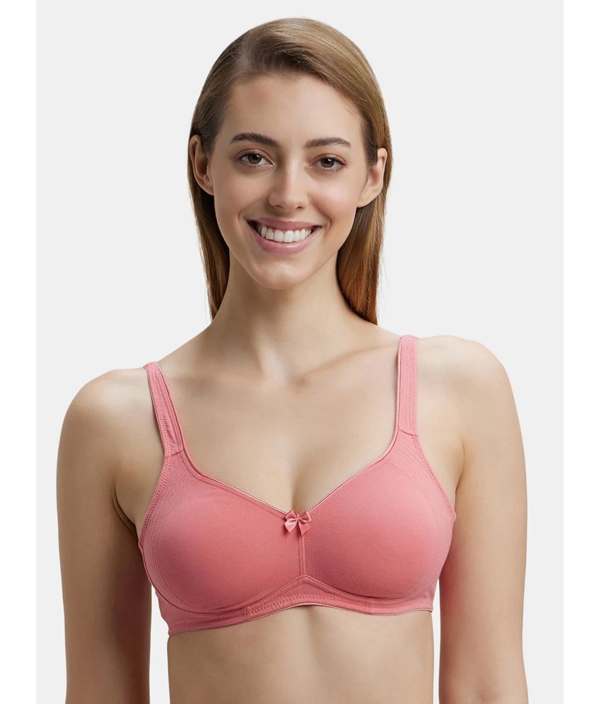     			Jockey 1250 Wirefree Non Padded Super Combed Cotton Elastane Full Coverage Everyday Bra - Blush Pink