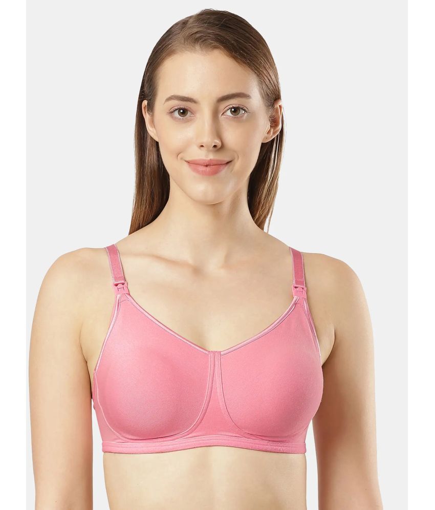     			Jockey ES08 Wirefree Non Padded Super Combed Cotton Elastane Full Coverage Nursing Bra - Rose Wine