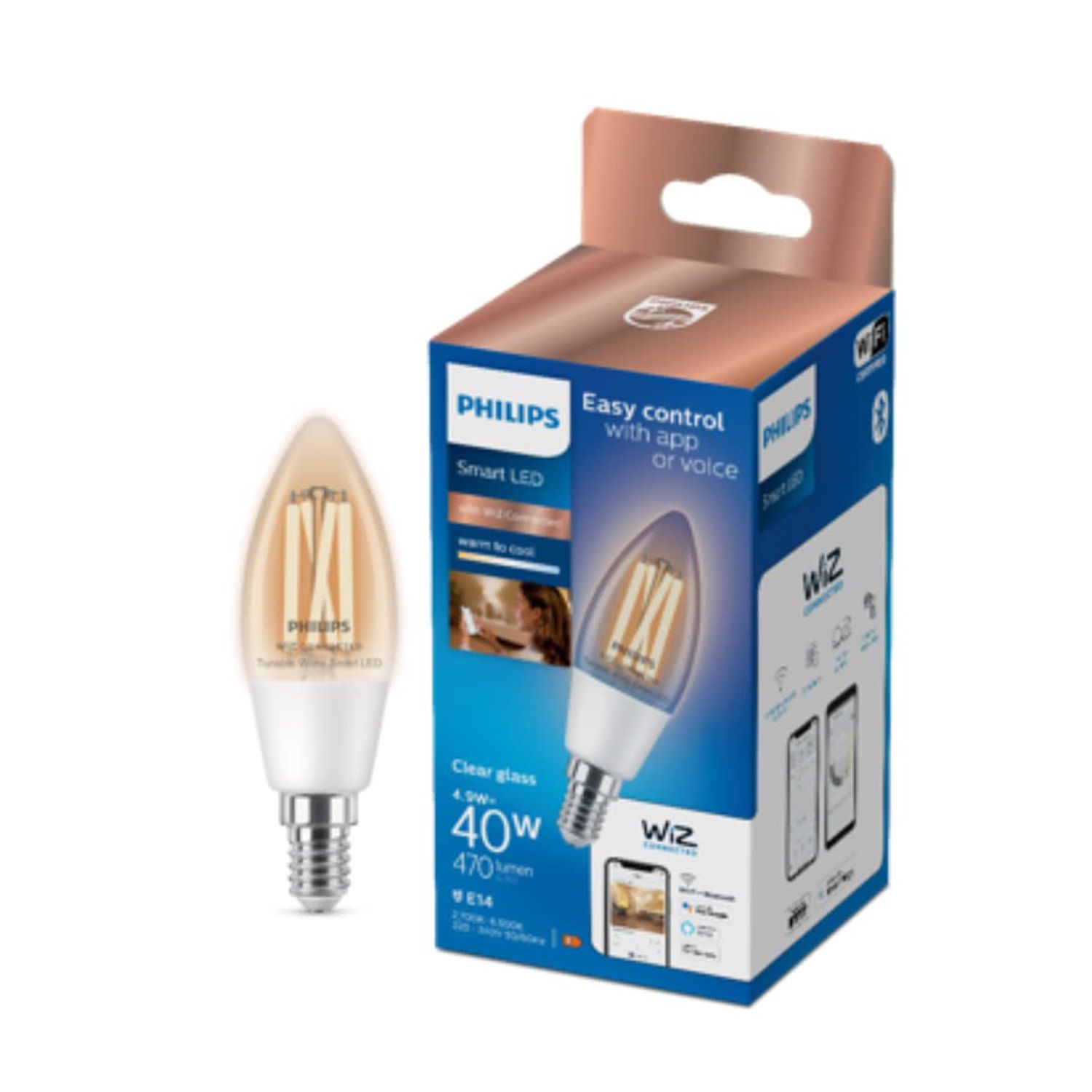     			Philips 40W Warm White Smart Bulb ( Single Pack )