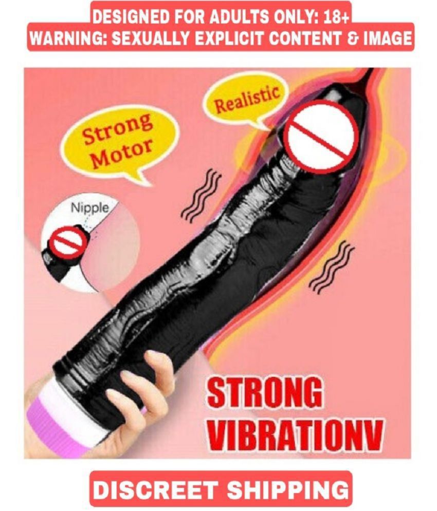     			9" Long & Soft Sexy Real Felling Black Colored Vibrating Dildo For Sexy Girls Vagina - By KaamYog