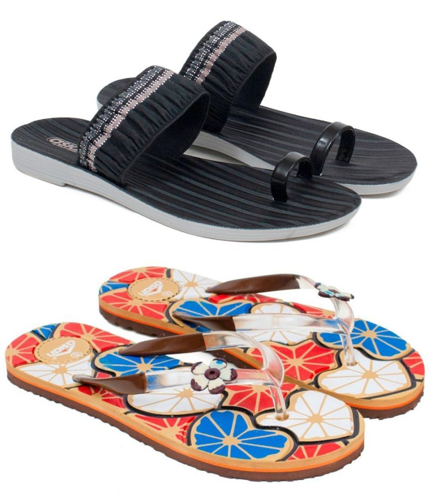     			ASIAN Brown Women's Flip Flop