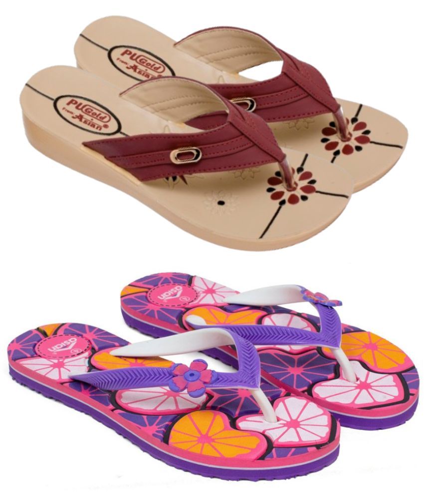     			ASIAN Pink Women's Flip Flop