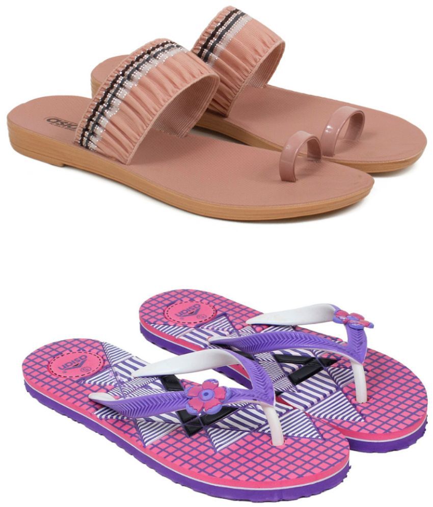     			ASIAN Pink Women's Flip Flop