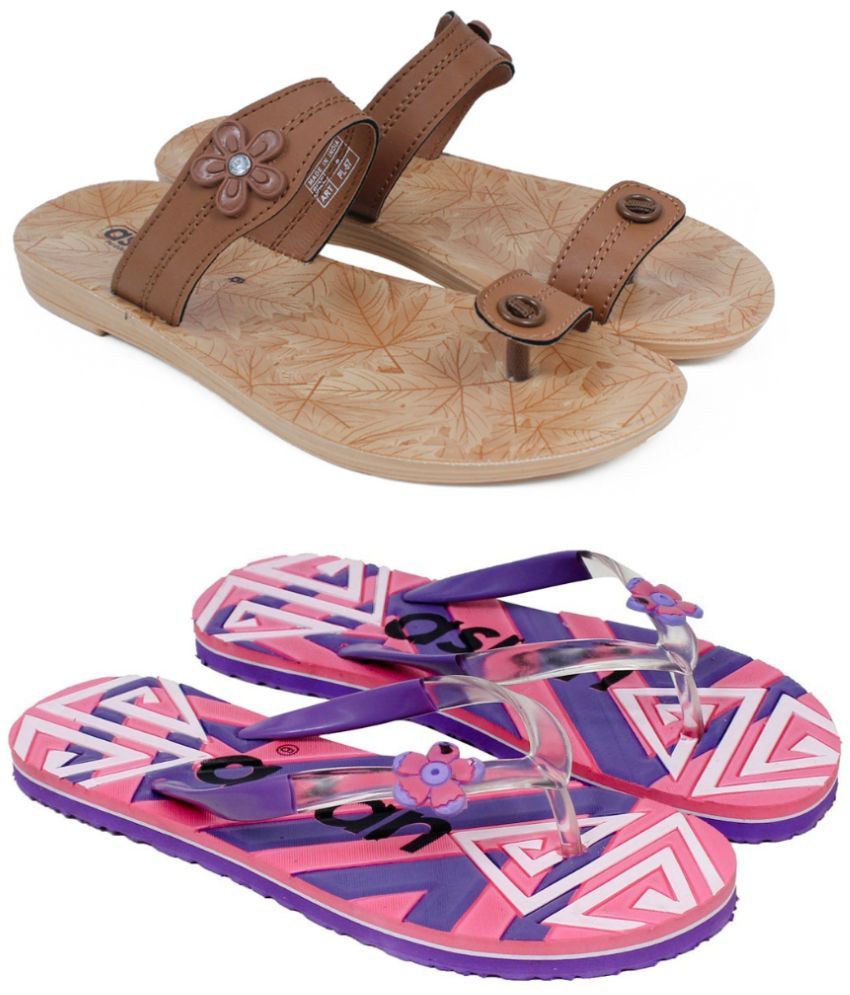     			ASIAN Pink Women's Flip Flop