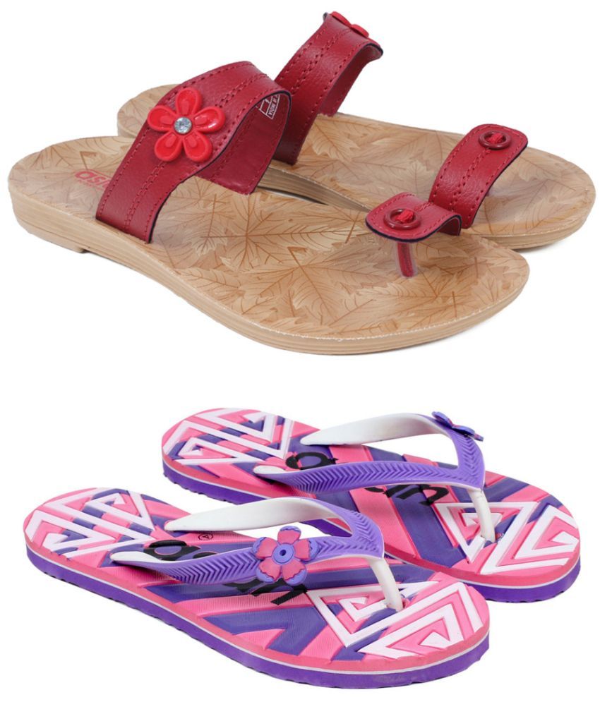     			ASIAN Pink Women's Flip Flop