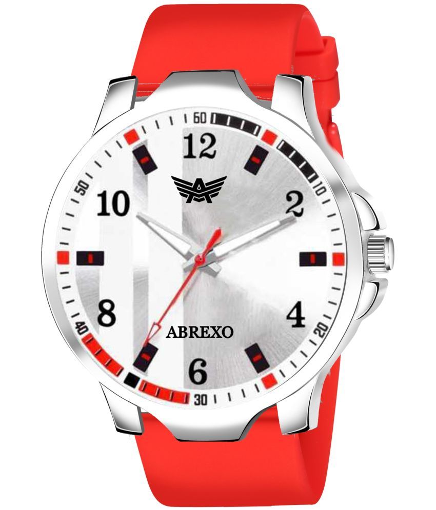     			Abrexo Red Silicon Analog Men's Watch