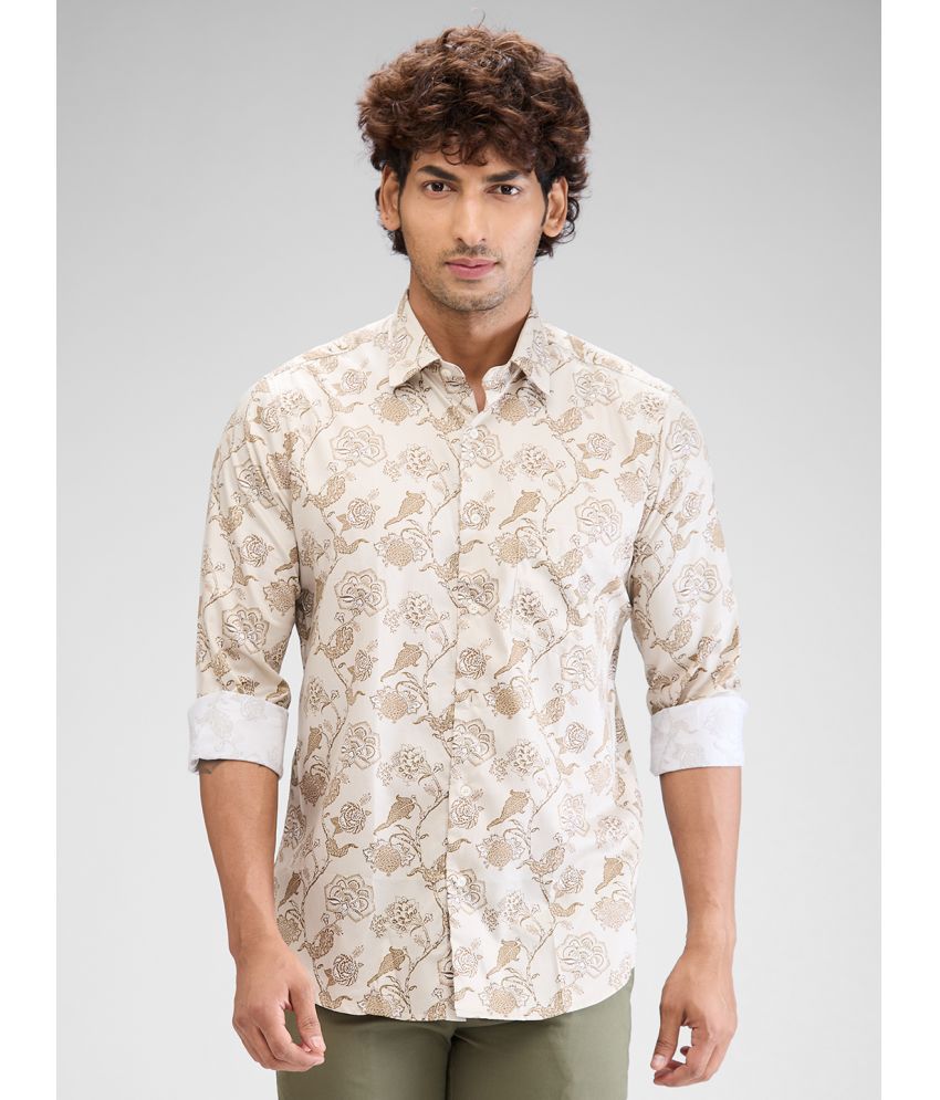     			Colorplus 100% Cotton Regular Fit Printed Full Sleeves Men's Casual Shirt - Beige ( Pack of 1 )