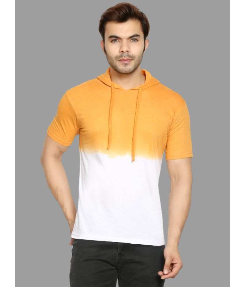     			Morewill Cotton Blend Regular Fit Dyed Half Sleeves Men's T-Shirt - Orange ( Pack of 1 )