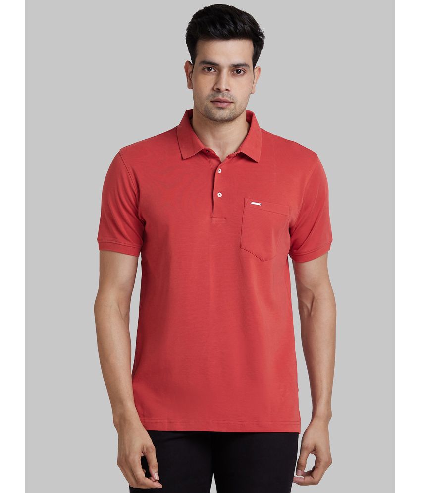     			Park Avenue Cotton Slim Fit Solid Half Sleeves Men's Polo T Shirt - Red ( Pack of 1 )
