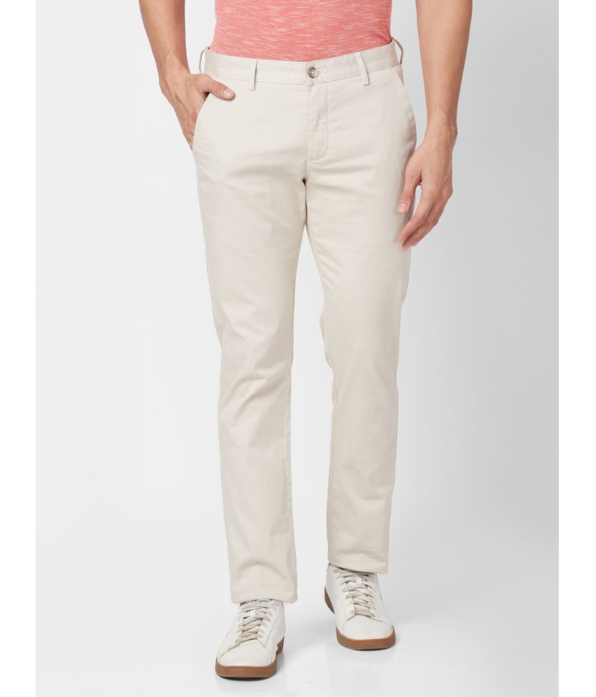     			Park Avenue Slim Flat Men's Chinos - Beige ( Pack of 1 )