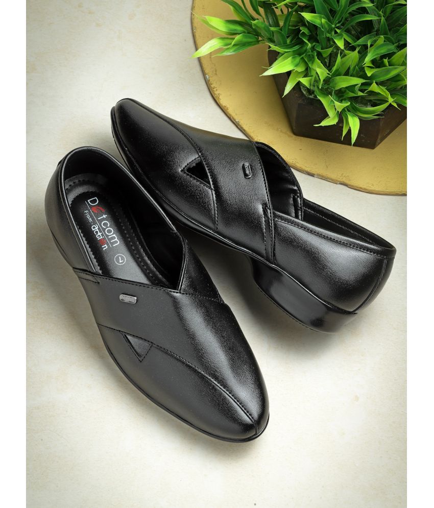     			Action Black Men's Slip On Formal Shoes