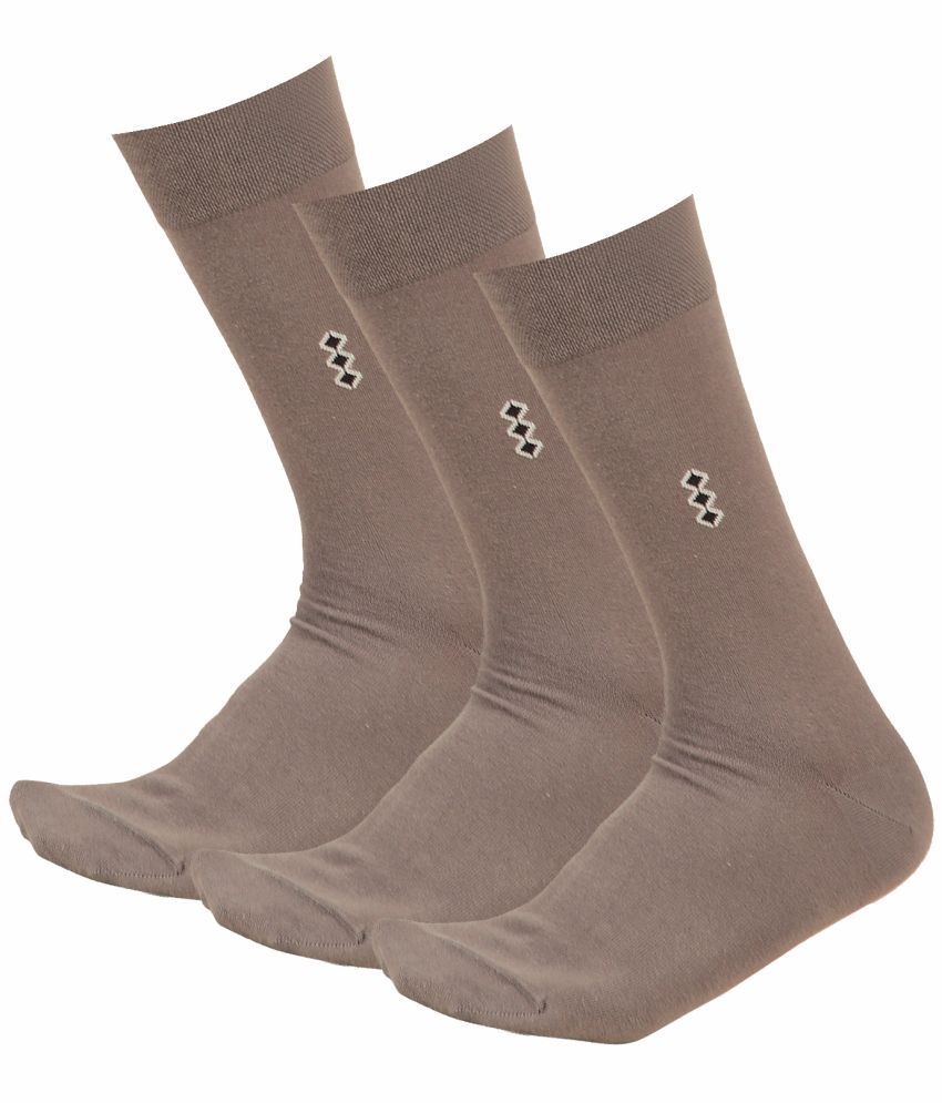     			Bodycare Cotton Blend Men's Solid Grey Melange Mid Length Socks ( Pack of 3 )