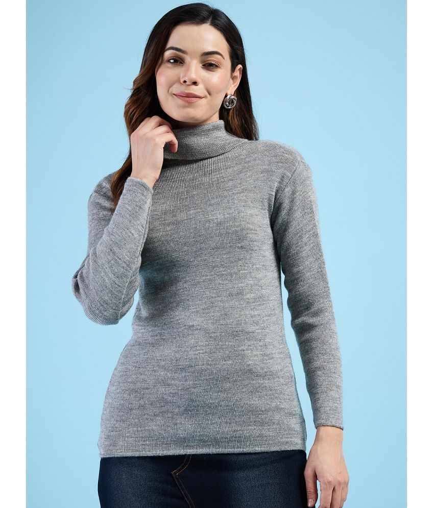     			Clapton Woollen High Neck Women's Skivvy - Grey ( Single )