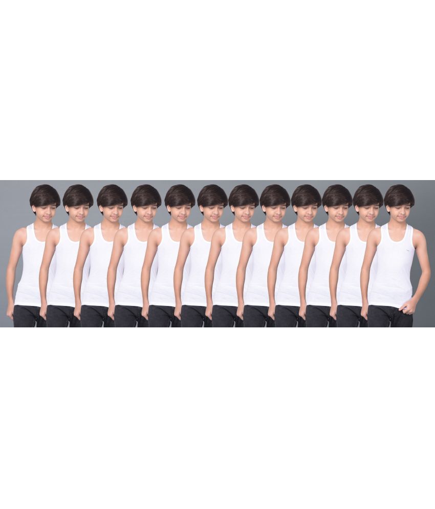     			Dollar Bigboss Pack of 12 Boys Cotton Blend ( White )