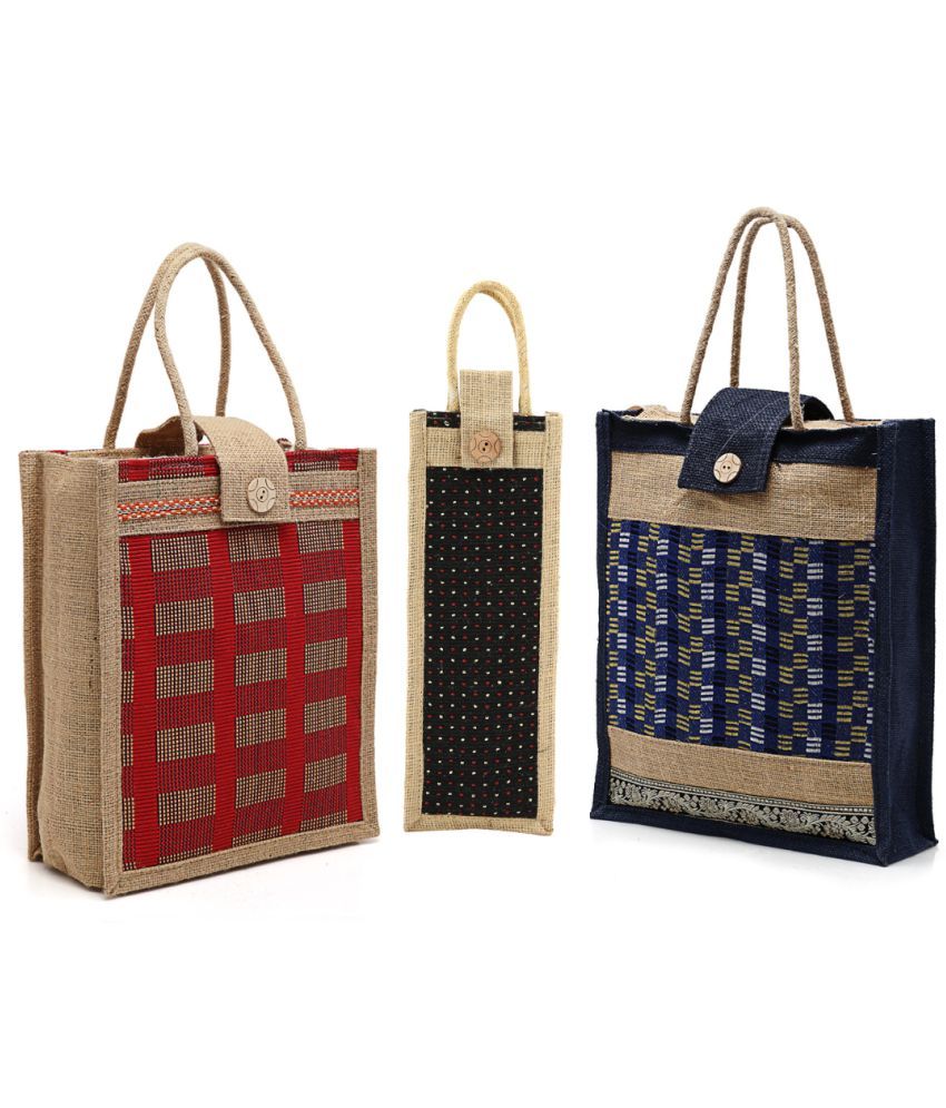     			ENSAC Multicolor Jute Handheld