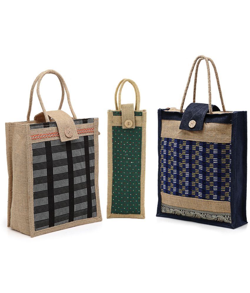     			ENSAC Multicolor Jute Handheld