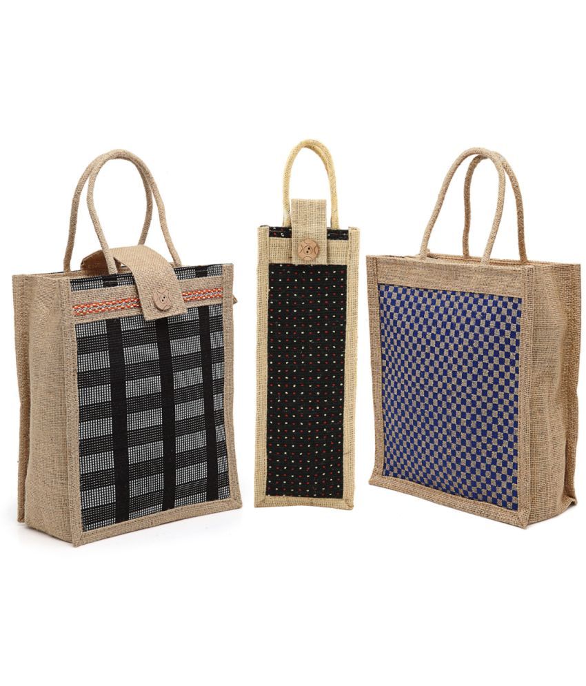     			ENSAC Navy Blue Jute Handheld