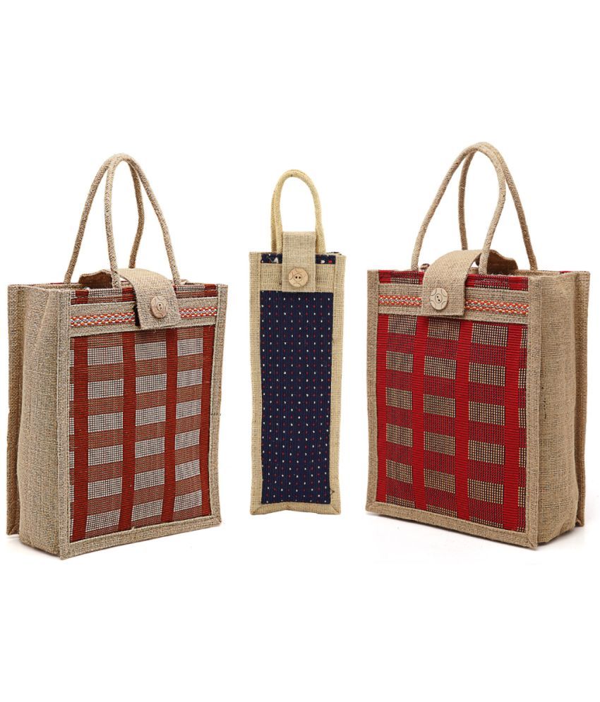     			ENSAC Red Jute Handheld